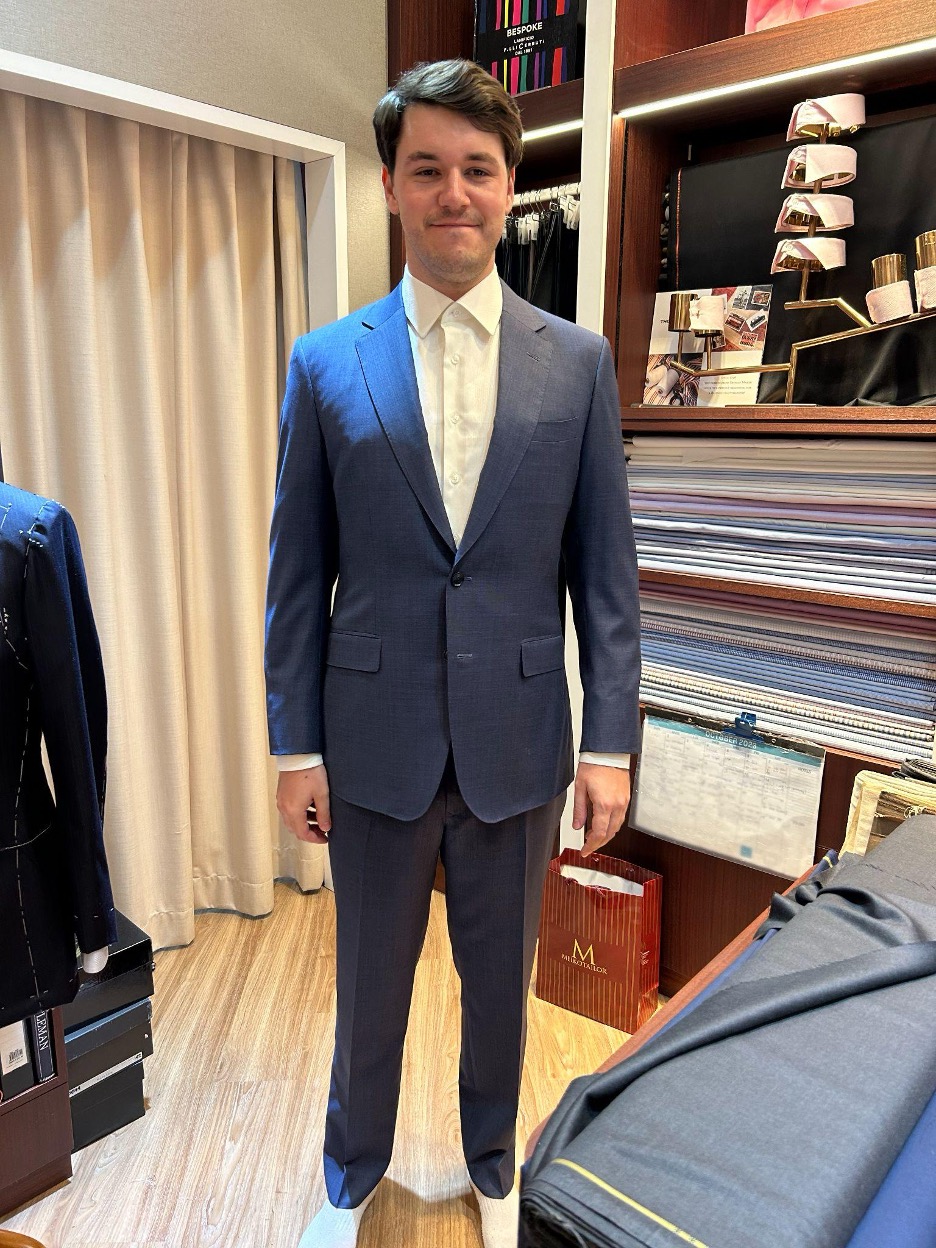 perfect fitting travel suit two piece grey