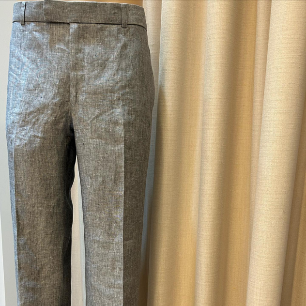 wrinkle free travel suit trousers grey linen