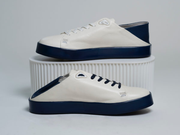 Axel White Blue Grain Calf Leather