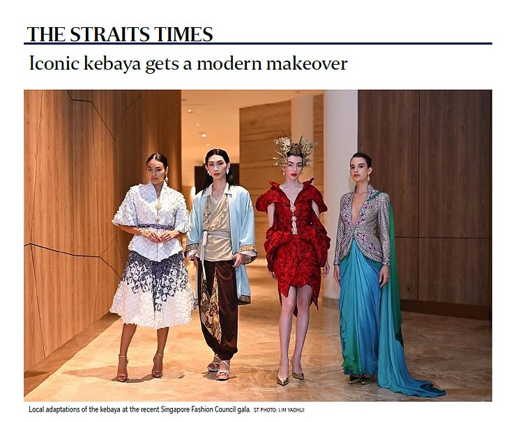Featured in Strait Times Iconic Kebaya Gets A Modern Makeover