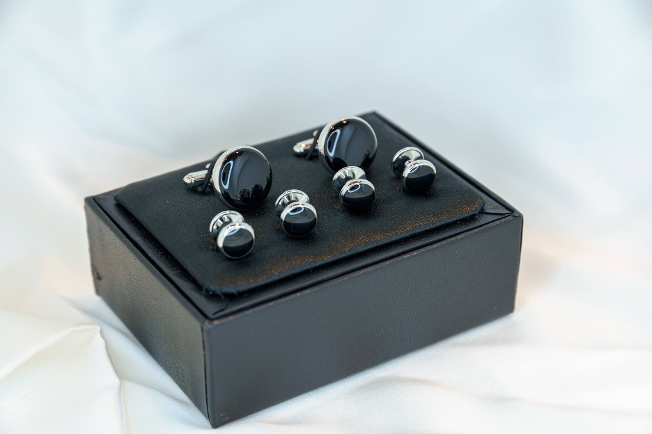 black design cufflinks box