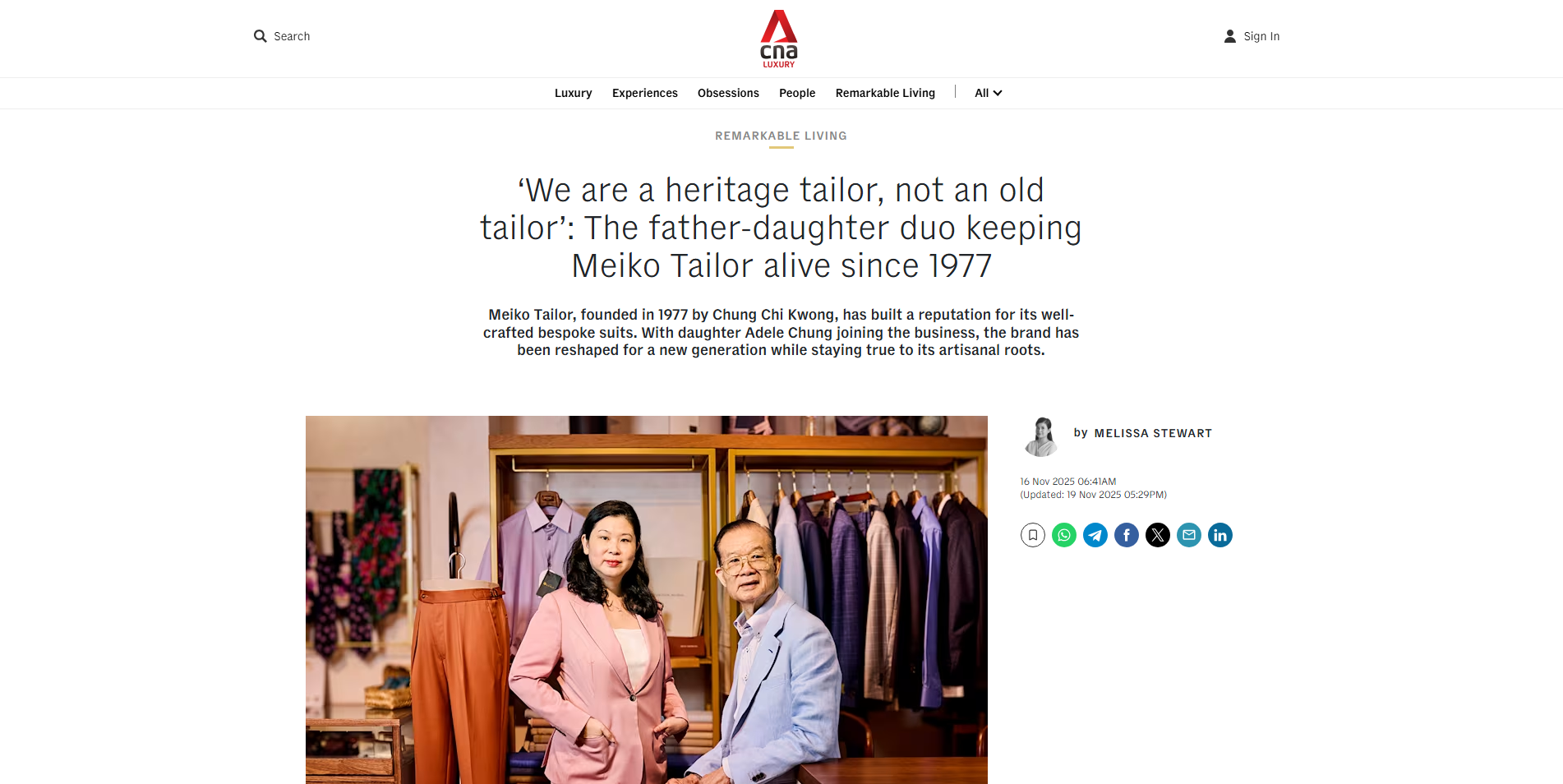 Meiko Tailor - CNA - Heritage Tailor
