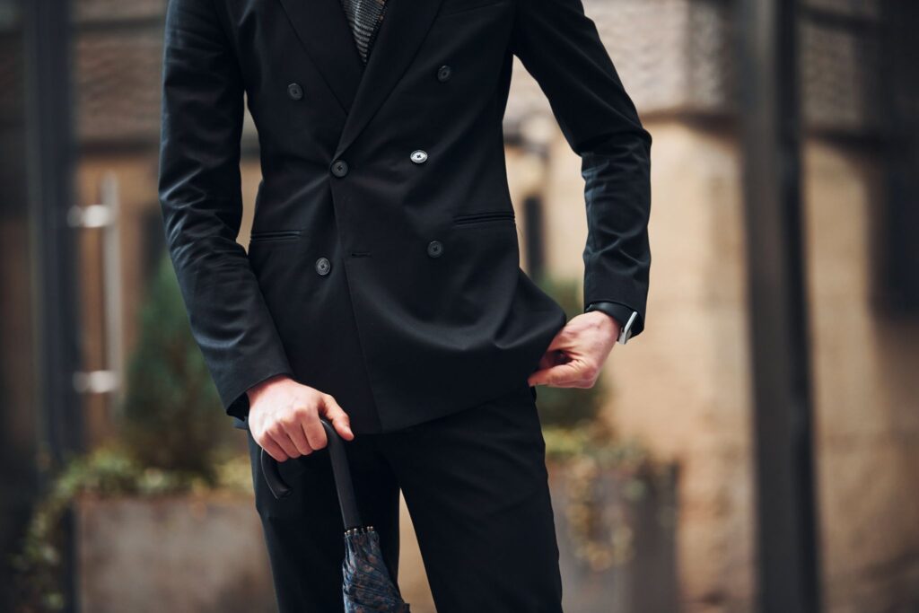 full black formal suit